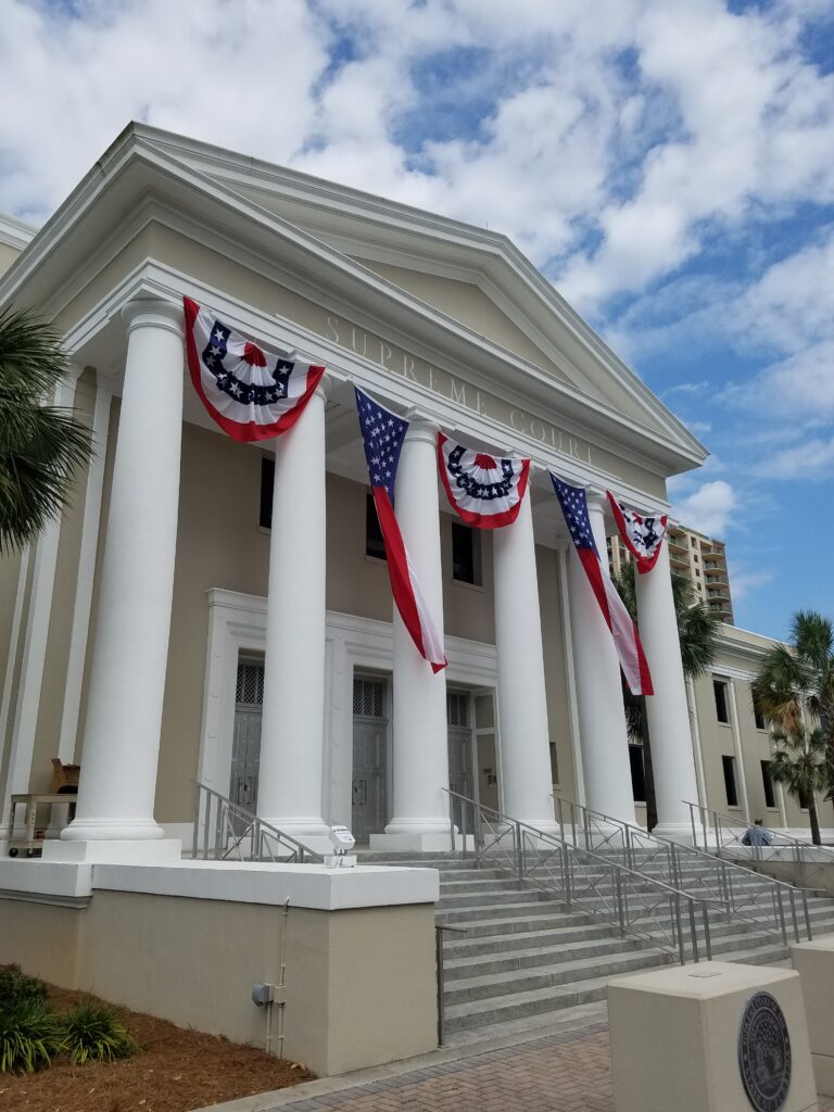 Florida-Supreme-Court-with-Bunting-Side-View-2019